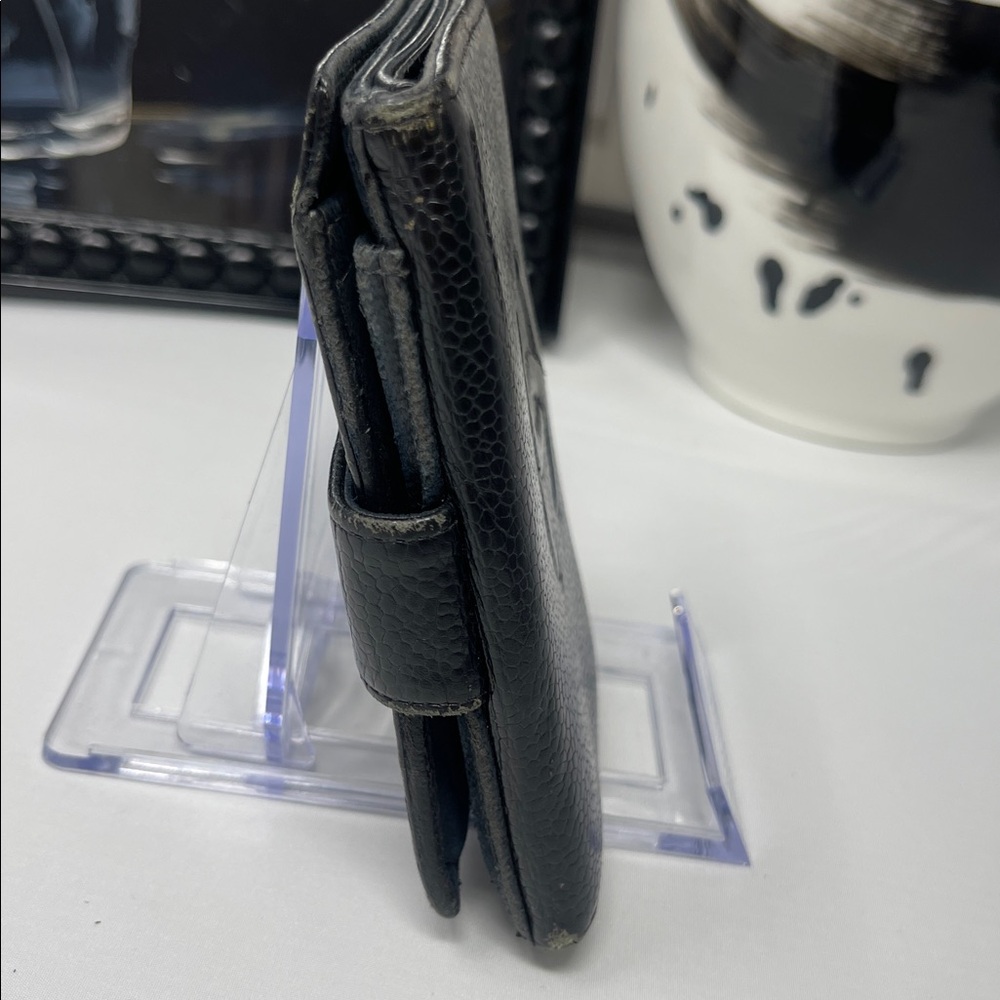 Chanel Caviar Skin Leather Bi-fold Wallet Black - Picture 10 of 14